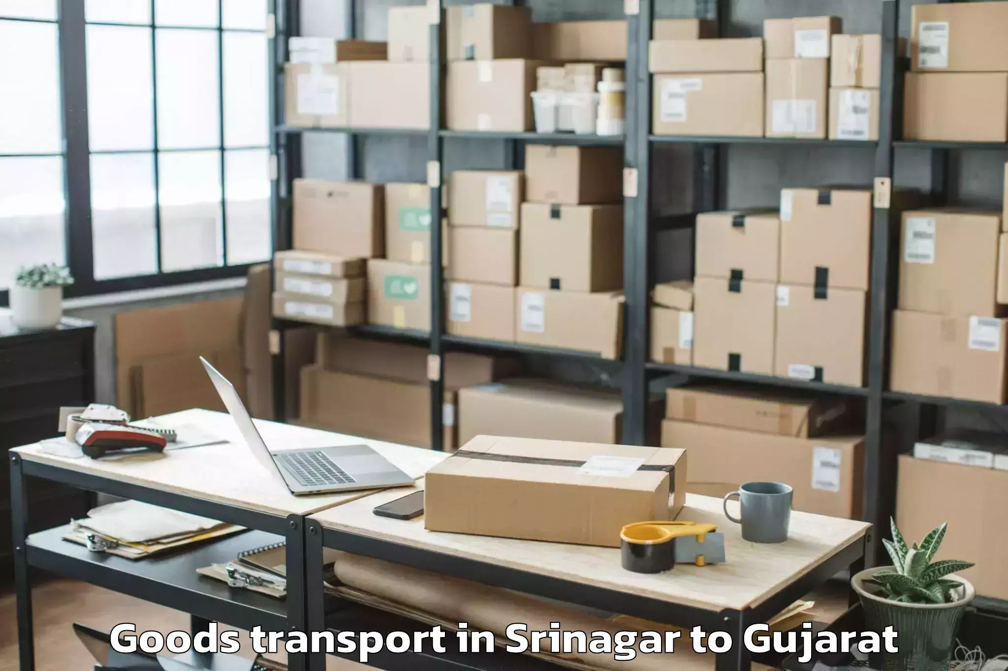 Professional Srinagar to Palitana Goods Transport